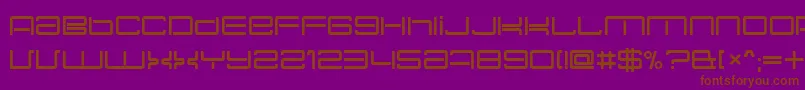 Necplus Font – Brown Fonts on Purple Background