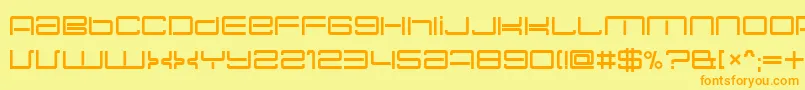 Шрифт Necplus – оранжевые шрифты на жёлтом фоне