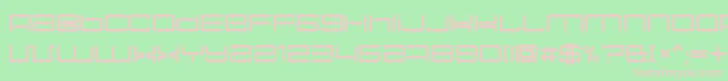 Necplus Font – Pink Fonts on Green Background