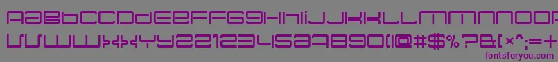 Necplus-fontti – violetit fontit harmaalla taustalla