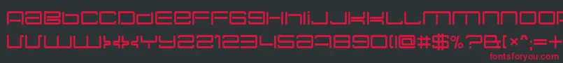 Necplus Font – Red Fonts on Black Background