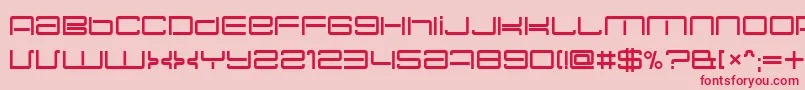 Necplus Font – Red Fonts on Pink Background