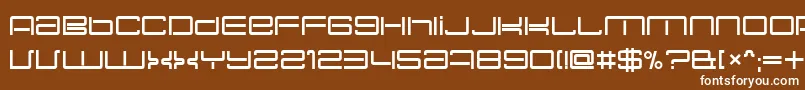 Necplus Font – White Fonts on Brown Background