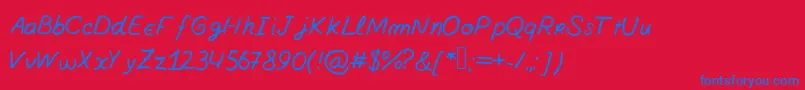 Southofknowingwhy Font – Blue Fonts on Red Background