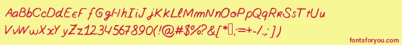 Southofknowingwhy Font – Red Fonts on Yellow Background