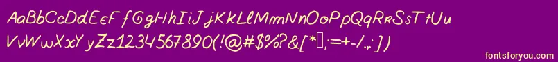 Southofknowingwhy Font – Yellow Fonts on Purple Background