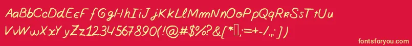 Southofknowingwhy Font – Yellow Fonts on Red Background