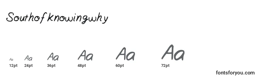 Southofknowingwhy Font Sizes