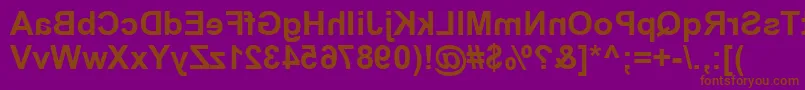 Prmirror Font – Brown Fonts on Purple Background