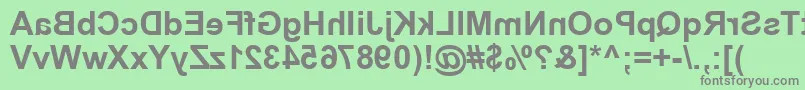 Prmirror Font – Gray Fonts on Green Background