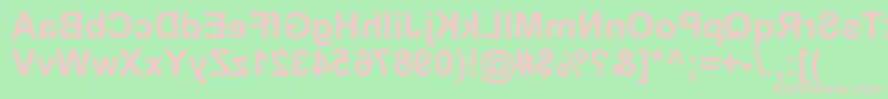 Prmirror Font – Pink Fonts on Green Background