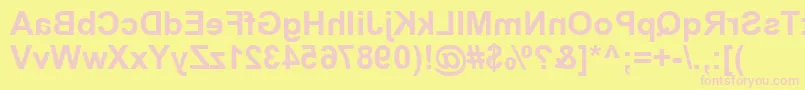 Prmirror Font – Pink Fonts on Yellow Background