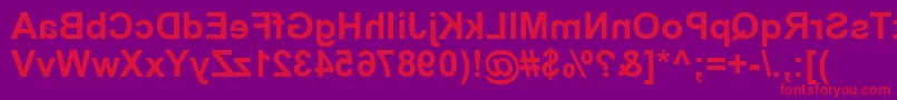 Prmirror Font – Red Fonts on Purple Background