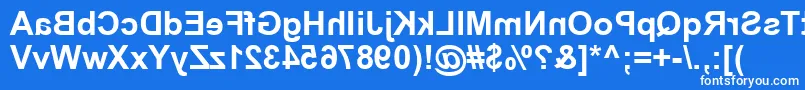 フォントPrmirror – 青い背景に白い文字