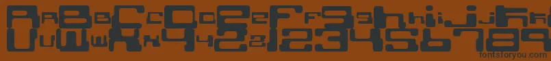 フォントCybertownSubterranean – 黒い文字が茶色の背景にあります