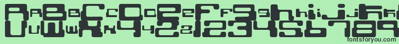 CybertownSubterranean Font – Black Fonts on Green Background