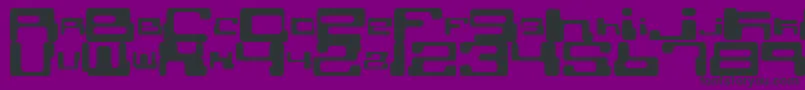 Weitere Informationen zur CybertownSubterranean-Schriftart CybertownSubterranean-Schriftart – Schwarze Schriften auf violettem Hintergrund