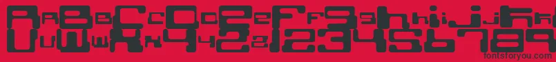 フォントCybertownSubterranean – 赤い背景に黒い文字