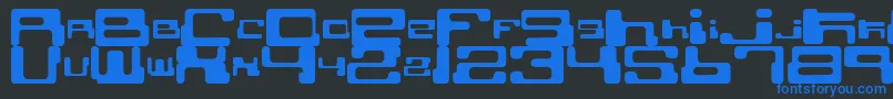 CybertownSubterranean Font – Blue Fonts on Black Background