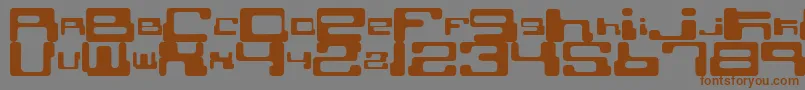CybertownSubterranean-Schriftart – Braune Schriften auf grauem Hintergrund