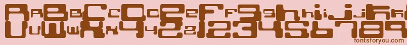 CybertownSubterranean Font – Brown Fonts on Pink Background