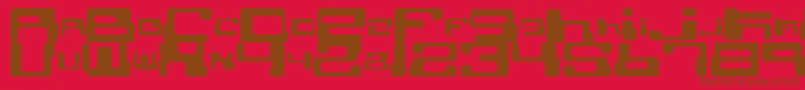 CybertownSubterranean Font – Brown Fonts on Red Background