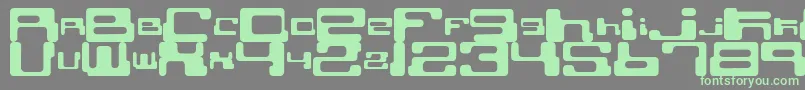 CybertownSubterranean Font – Green Fonts on Gray Background