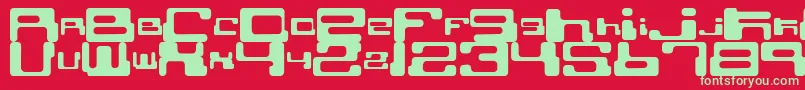 CybertownSubterranean Font – Green Fonts on Red Background
