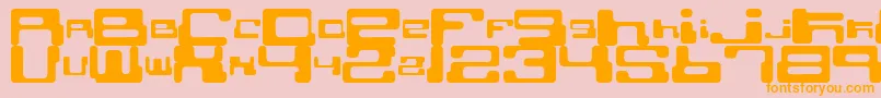 CybertownSubterranean Font – Orange Fonts on Pink Background