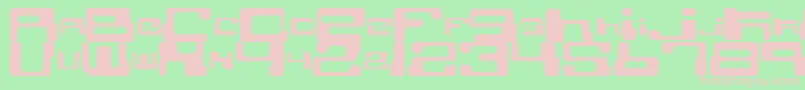 CybertownSubterranean Font – Pink Fonts on Green Background