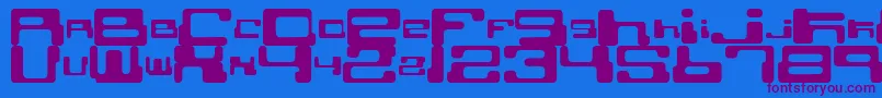 CybertownSubterranean Font – Purple Fonts on Blue Background