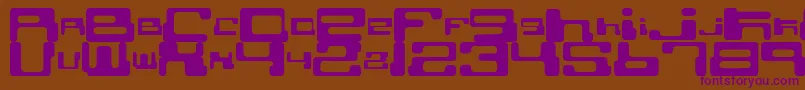CybertownSubterranean Font – Purple Fonts on Brown Background