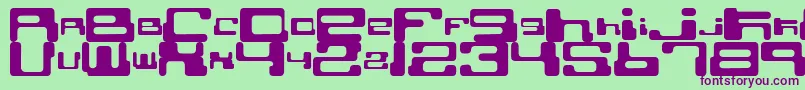 CybertownSubterranean Font – Purple Fonts on Green Background