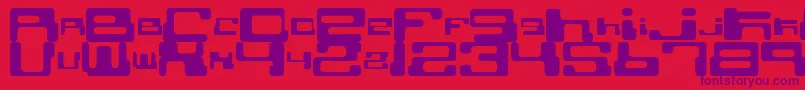 CybertownSubterranean Font – Purple Fonts on Red Background