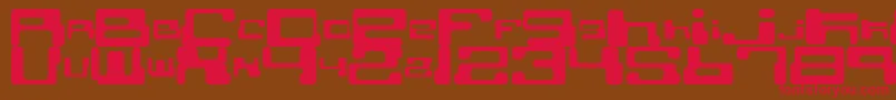 CybertownSubterranean Font – Red Fonts on Brown Background