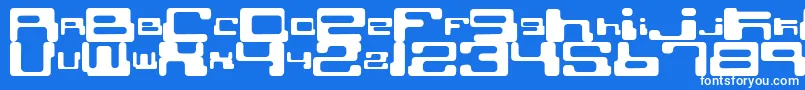 CybertownSubterranean Font – White Fonts on Blue Background