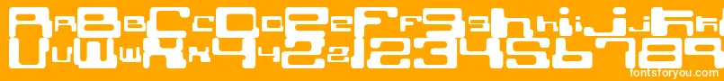 fuente CybertownSubterranean – Fuentes Blancas Sobre Fondo Naranja