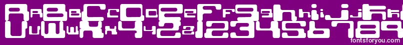 CybertownSubterranean Font – White Fonts on Purple Background