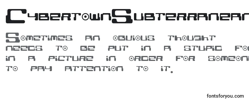 CybertownSubterranean-fontti