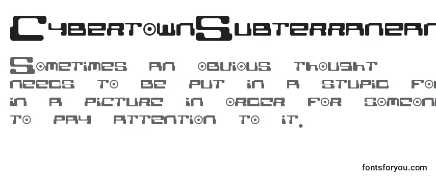 フォントCybertownSubterranean