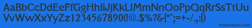 VeracruzMedium Font – Black Fonts on Blue Background