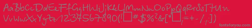 Betinscr Font – Gray Fonts on Red Background