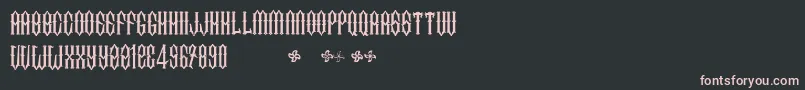 TwoFingersKingLight Font – Pink Fonts on Black Background