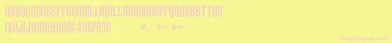 TwoFingersKingLight Font – Pink Fonts on Yellow Background