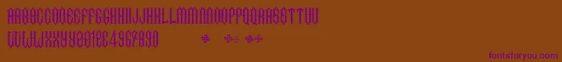 TwoFingersKingLight Font – Purple Fonts on Brown Background