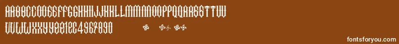 TwoFingersKingLight Font – White Fonts on Brown Background
