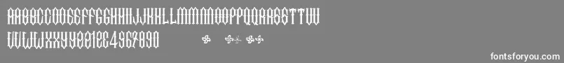 TwoFingersKingLight Font – White Fonts on Gray Background