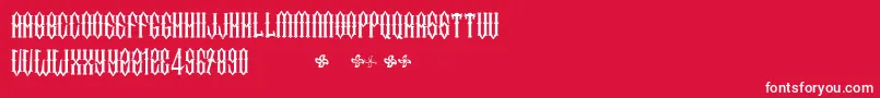 TwoFingersKingLight Font – White Fonts on Red Background