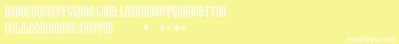 TwoFingersKingLight Font – White Fonts on Yellow Background