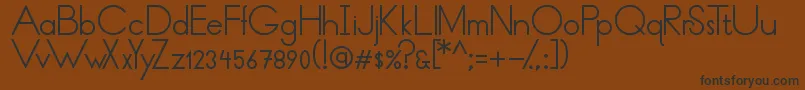 Шрифт ThinLinesAndCurves – чёрные шрифты на коричневом фоне